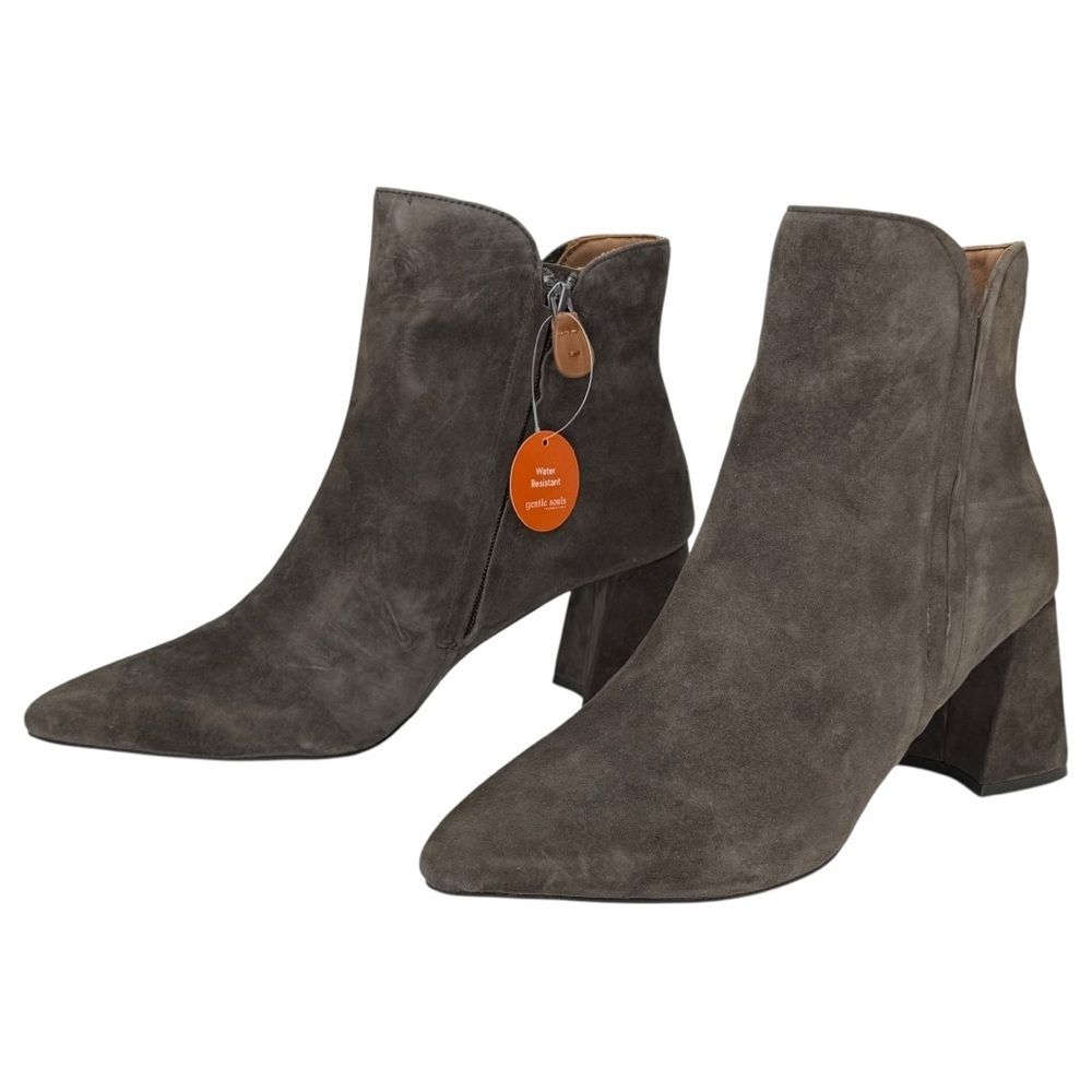 Gentle Souls Danbury Dark Olive Suede Womens Ankle Boots Size 11M - Picture 7 of 11
